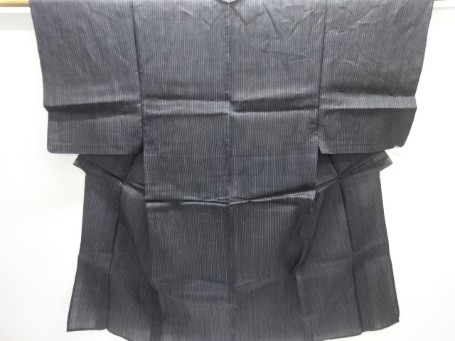 JAPANESE KIMONO / ANTIQUE MENS KIMONO / MIYAKKO JOFU / WOVEN STRIPE